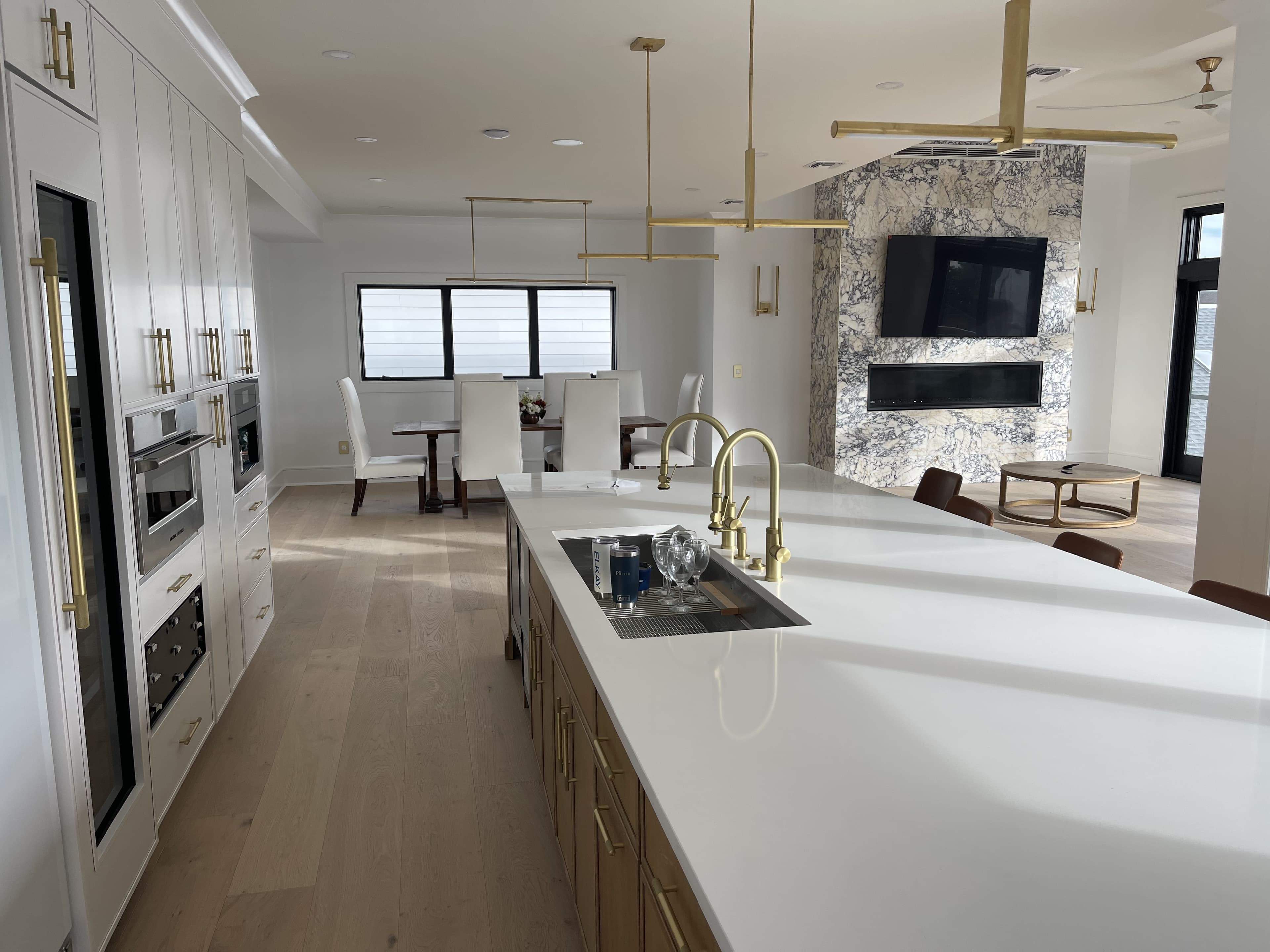 Kitchen renovation with custom island and finishes